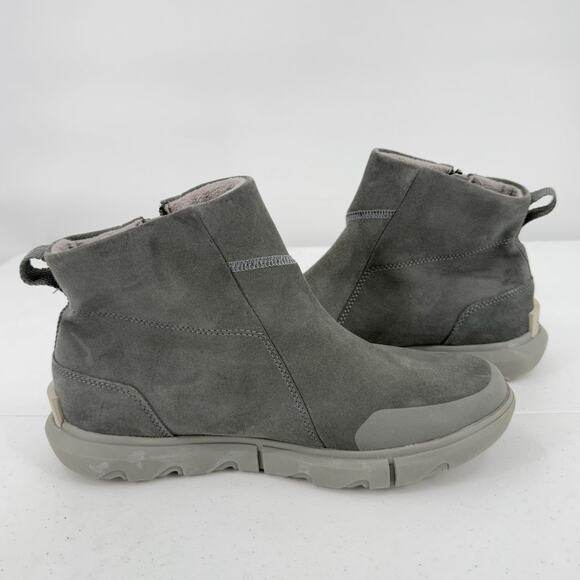 Sorel Gray Quarry Grill Explorer II Waterproof Leather/Suede Booties Size 9.5 - Picture 2 of 7